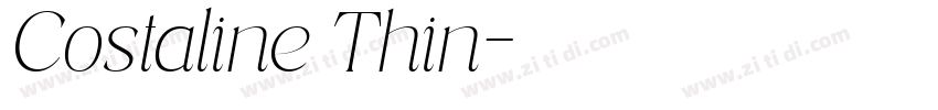 Costaline Thin字体转换
